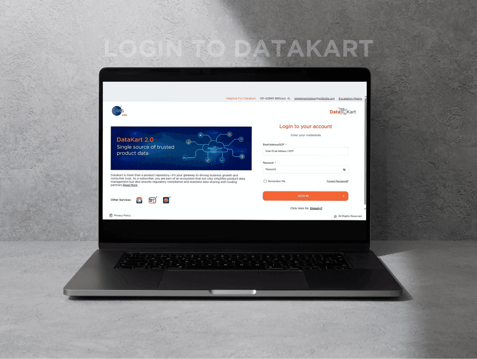 Login to DataKart